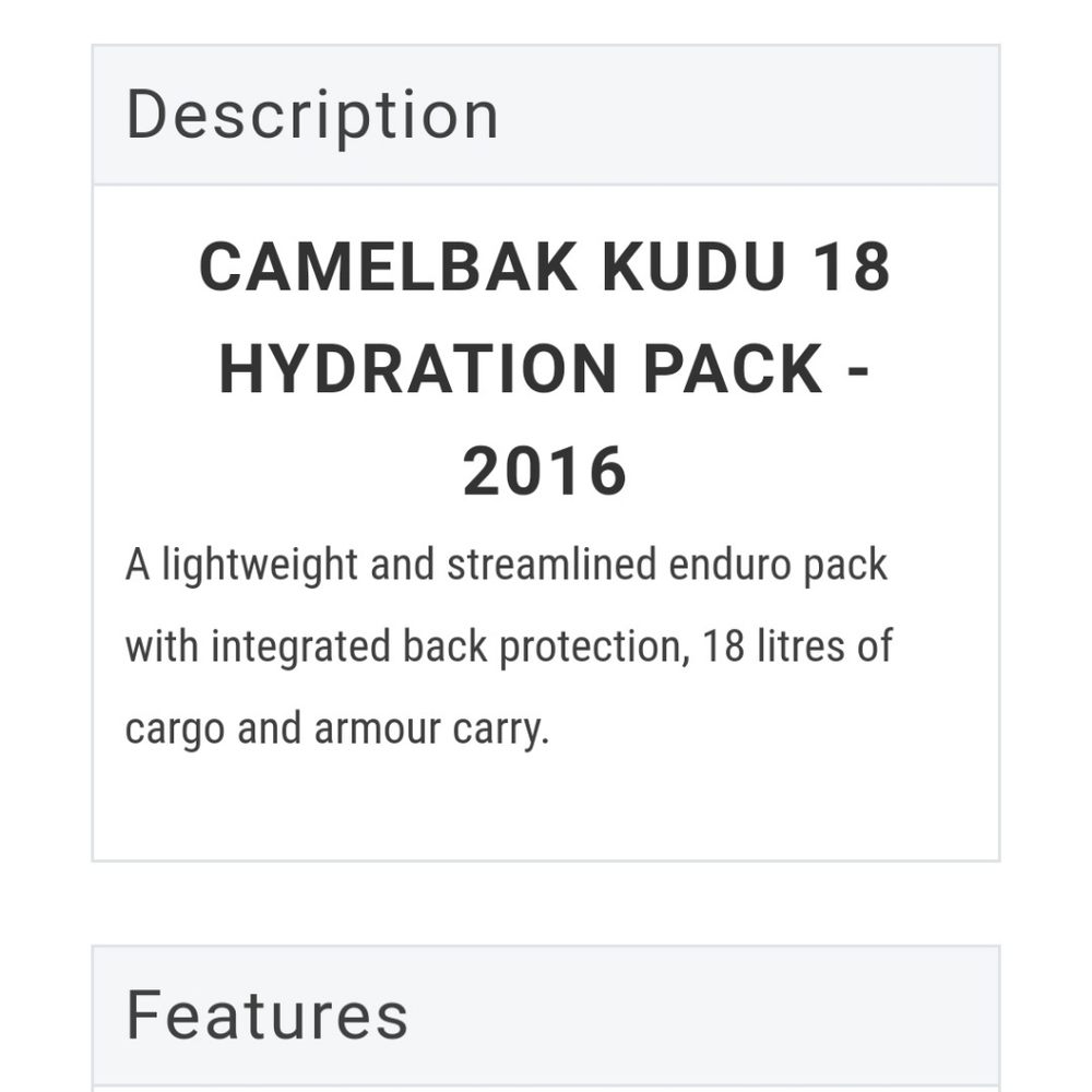 Camelbak K.U.D.U 18 hydration backpack - Picture 3 of 6